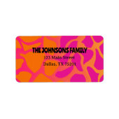 Étiquettes d'adresse de retour de dégradé orange e (Devant)