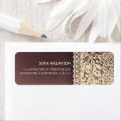 Étiquettes d'adresse de retour de dentelle (En situation)