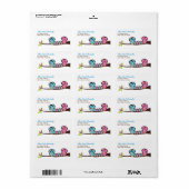 Étiquettes d'adresse de retour de famille de choue (Feuille entière)