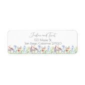Étiquettes d'adresse de retour de fleurs champêtre (Devant)