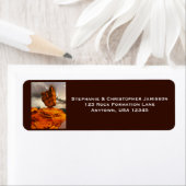 Étiquettes d'adresse de retour de formation de roc (En situation)