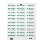 Étiquettes d'adresse de retour de Fringe Vert Mode (Feuille entière)