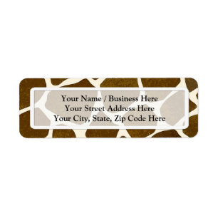 Étiquettes d'adresse de retour de Giraffe personna