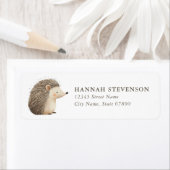 Étiquettes d'adresse de retour de hérisson (En situation)