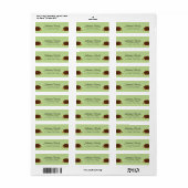 Étiquettes d'adresse de retour de hérisson (Feuille entière)