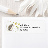 Étiquettes d'adresse de retour de hérisson (En situation)