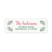 Étiquettes d'adresse de retour de la branche de pi (Devant)