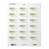 Étiquettes d'adresse de retour de la branche d'oli (Feuille entière)