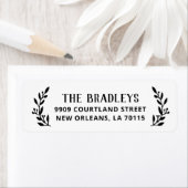 Étiquettes d'adresse de retour de la branche rusti (En situation)