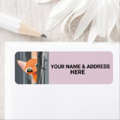 ÉTIQUETTES D'ADRESSE DE RETOUR DE LA CHAT DE GINGE (En situation)