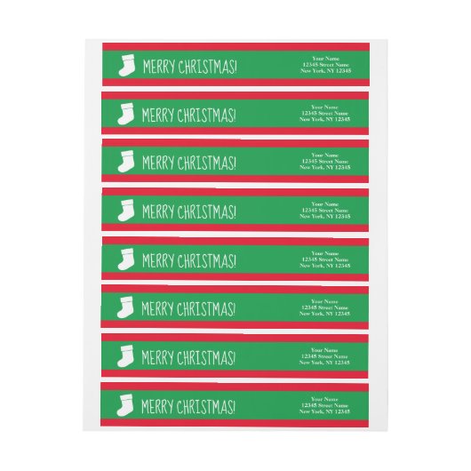 Étiquettes d'adresse de retour de la chaussette de (Feuille)