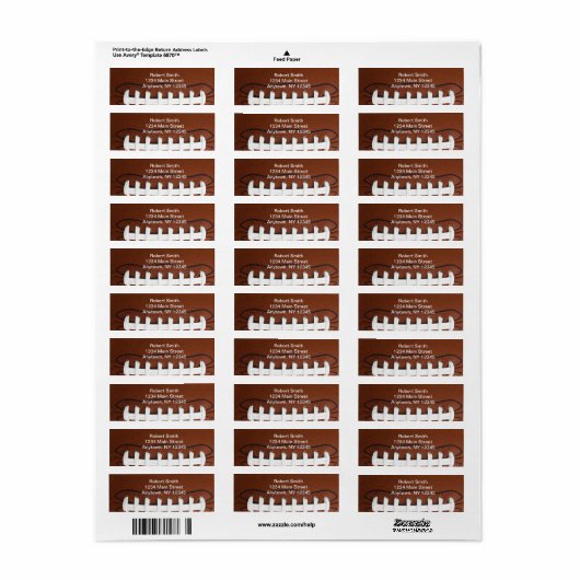 Étiquettes d'adresse de retour de la conception de (Feuille entière)