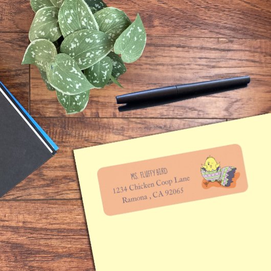 Étiquettes d'adresse de retour de la coquille d'oe