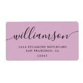 Étiquettes d'adresse de retour de la famille Scrip (Devant)