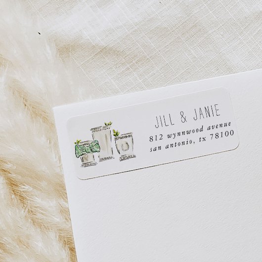 Étiquettes d'adresse de retour de la feuille de mo