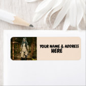 ÉTIQUETTES D'ADRESSE DE RETOUR DE LA FILLE D'IMAGI (En situation)