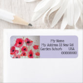 Étiquettes d'adresse de retour de la fleur d'aquar (En situation)