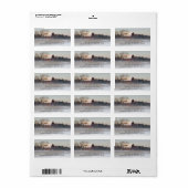 Étiquettes d'adresse de retour de la grange rouge (Feuille entière)