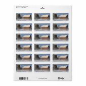 Étiquettes d'adresse de retour de la grange rouge (Feuille entière)