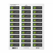 Étiquettes d'adresse de retour de la grenouille ve (Feuille entière)