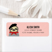 Étiquettes d'adresse de retour de la machine (En situation)