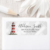 Étiquettes d'adresse de retour de la maison à thèm (En situation)