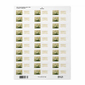 Étiquettes d'adresse de retour de la marguerite pe (Feuille entière)