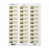 Étiquettes d'adresse de retour de la marguerite pe (Feuille entière)