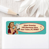 Étiquettes d'adresse de retour de la ménagère heur (En situation)