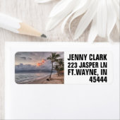 ÉTIQUETTES D'ADRESSE DE RETOUR DE LA PLAGE TROPICA (En situation)