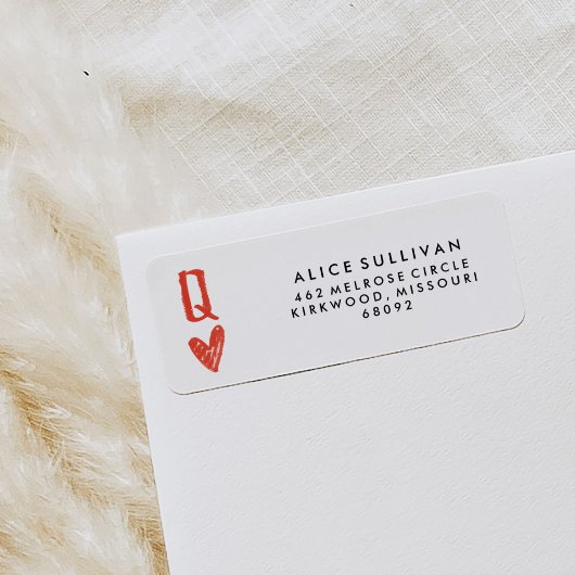 Étiquettes d'adresse de retour de la Reine des Coe