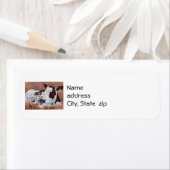 Étiquettes d'adresse de retour de la vache de bébé (En situation)