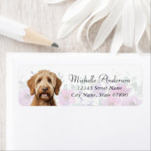 Étiquettes d'adresse de retour de Labradoodle (En situation)
