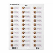 Étiquettes d'adresse de retour de Labradoodle (Feuille entière)