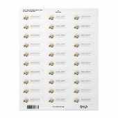 Étiquettes d'adresse de retour de Labrador Retriev (Feuille entière)