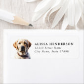 Étiquettes d'adresse de retour de Labrador Retriev (En situation)