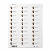 Étiquettes d'adresse de retour de Labrador Retriev (Feuille entière)