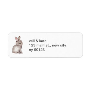Étiquettes d'adresse de retour de lapin