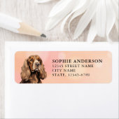 Étiquettes d'adresse de retour de l'English Cocker (En situation)
