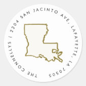 Étiquettes d'adresse de retour de l'État de Louisi (Devant)