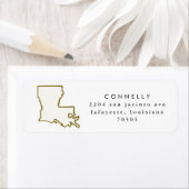 Étiquettes d'adresse de retour de l'État de Louisi (En situation)