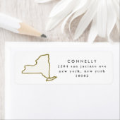 Étiquettes d'adresse de retour de l'État de New Yo (En situation)