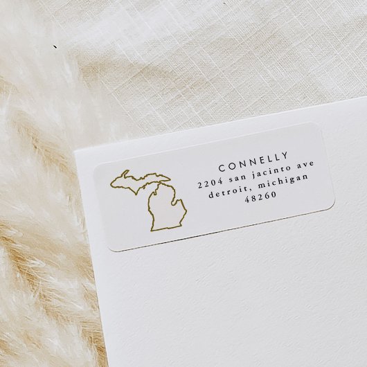 Étiquettes d'adresse de retour de l'État du Michig