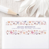 Étiquettes d'adresse de retour de l'étoile de mer  (En situation)