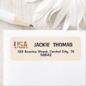 Étiquettes d'adresse de retour de l'indicateur USA (En situation)