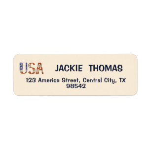 Étiquettes d'adresse de retour de l'indicateur USA