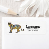 Étiquettes d'adresse de retour de lion féminin per (En situation)