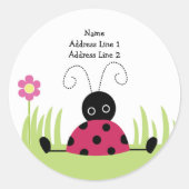 Étiquettes d'adresse de retour de Little Ladybug R (Devant)