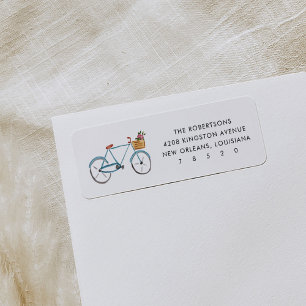 Étiquettes d'adresse de retour de livraison floral