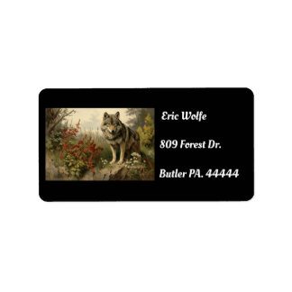 Étiquettes d'adresse de retour de Loup Vintage Inc